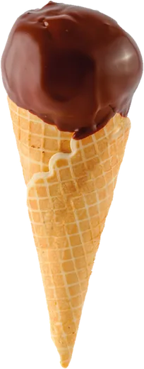 Copo de Nieve: cucurucho cubierto de chocolate