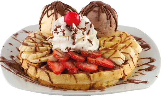 Waffle de Nutella, foto del menú